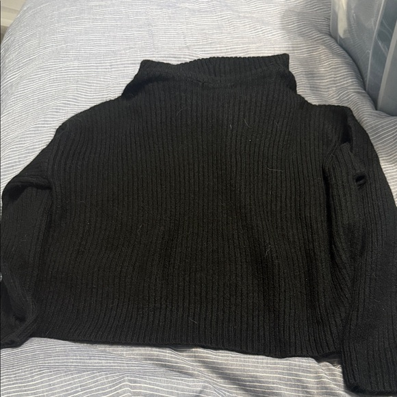 PINK Victoria's Secret Black Hooded Sweater - Picture 2 of 2